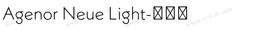 Agenor Neue Light字体转换